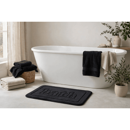 Tapete de banho BATH 40x60cm preto