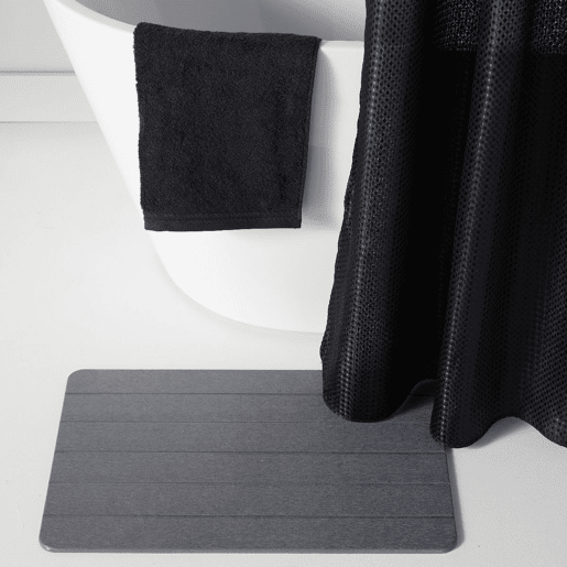 Tapete de banho DIATOMITE 39x60cm preto