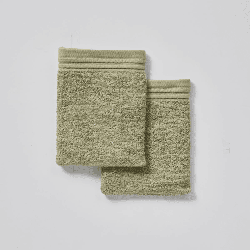 Conjunto de 2 luvas BAÑO em algodão verde