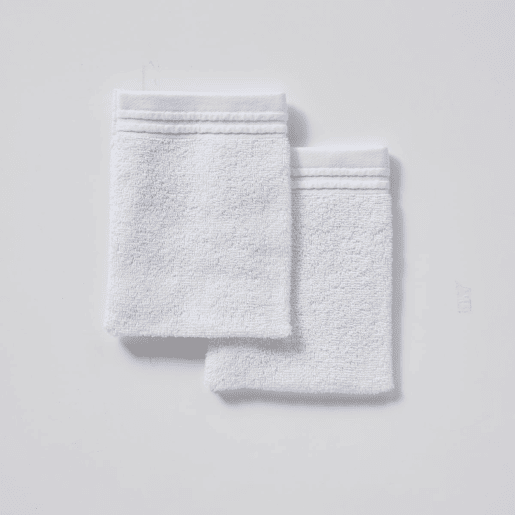 Conjunto de 2 luvas BAÑO em algodão branco Conjunto de 2 luvas BAÑO em algodão branco
