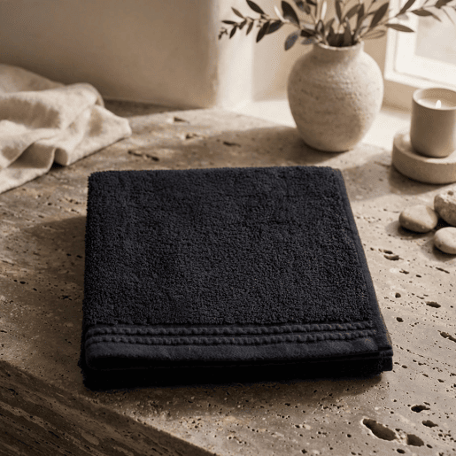 Toalha de algodão COTTON 50x80cm preto Toalha de algodão COTTON 50x80cm preto
