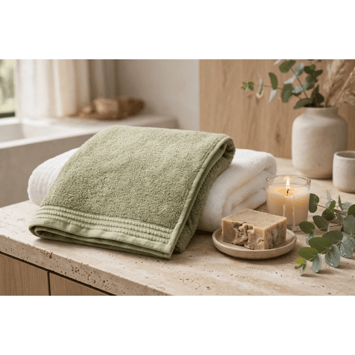 Toalha de algodão COTTON 65x130cm verde Toalha de algodão COTTON 65x130cm verde