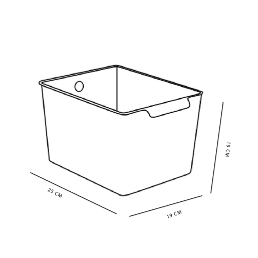 Caixa STORAGE 19x25x15cm cor rosa