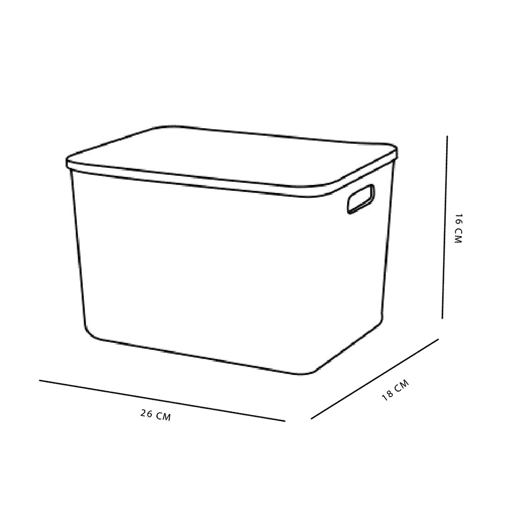 Caixa STORAGE 18x26x16cm cor rosa
