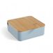 Caja de joyas CUADRADA con espejo de bambú 14cm Caja de joyas CUADRADA con espejo de bambú 14cm Azul