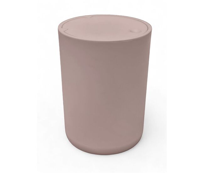 Cubo de basura con tapa abs rosa 8,5 litros