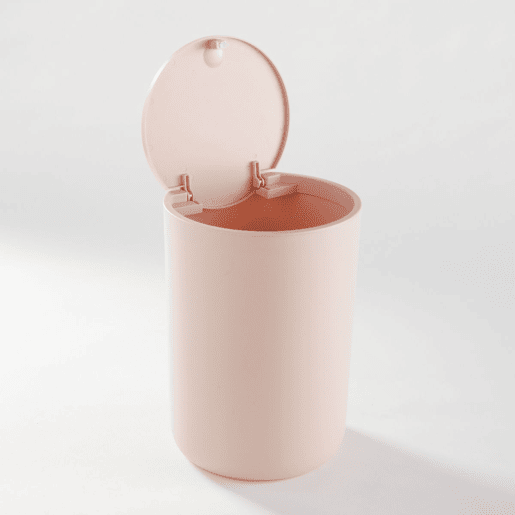 Balde do lixo BASURA 8,5 litros com tampa ABS rosa