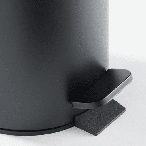 Balde do lixo BASURA 3 litros com pedal preto