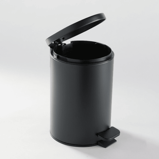 Balde do lixo BASURA 3 litros com pedal preto