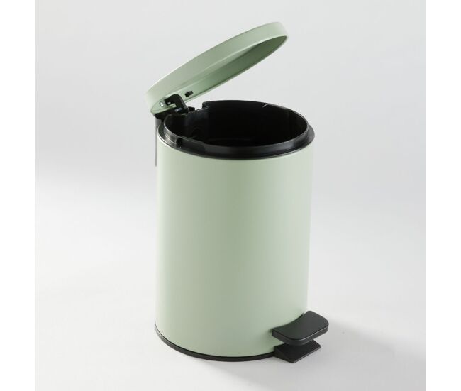 Cubo de basura con pedal verde 3 litros