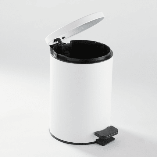 Balde do lixo BASURA 3 litros com pedal branco