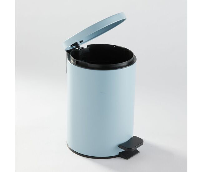 Cubo de basura con pedal azul 3 litros