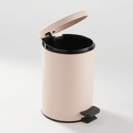 Balde do lixo BASURA 3 litros com pedal rosa