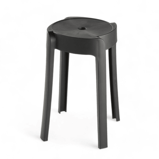 Banco APILABLE plástico 45cm preto Banco APILABLE plástico 45cm preto