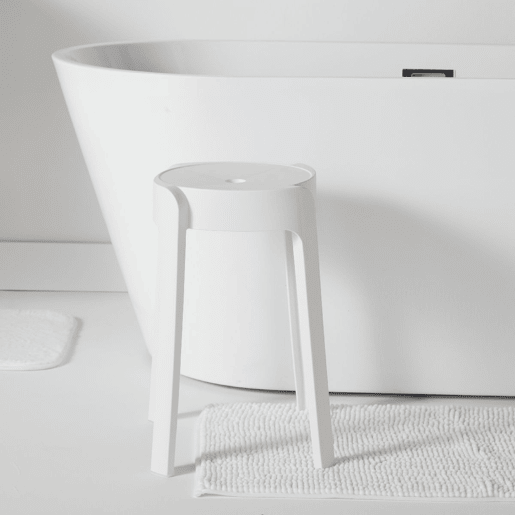 Banco APILABLE plástico 45cm branco