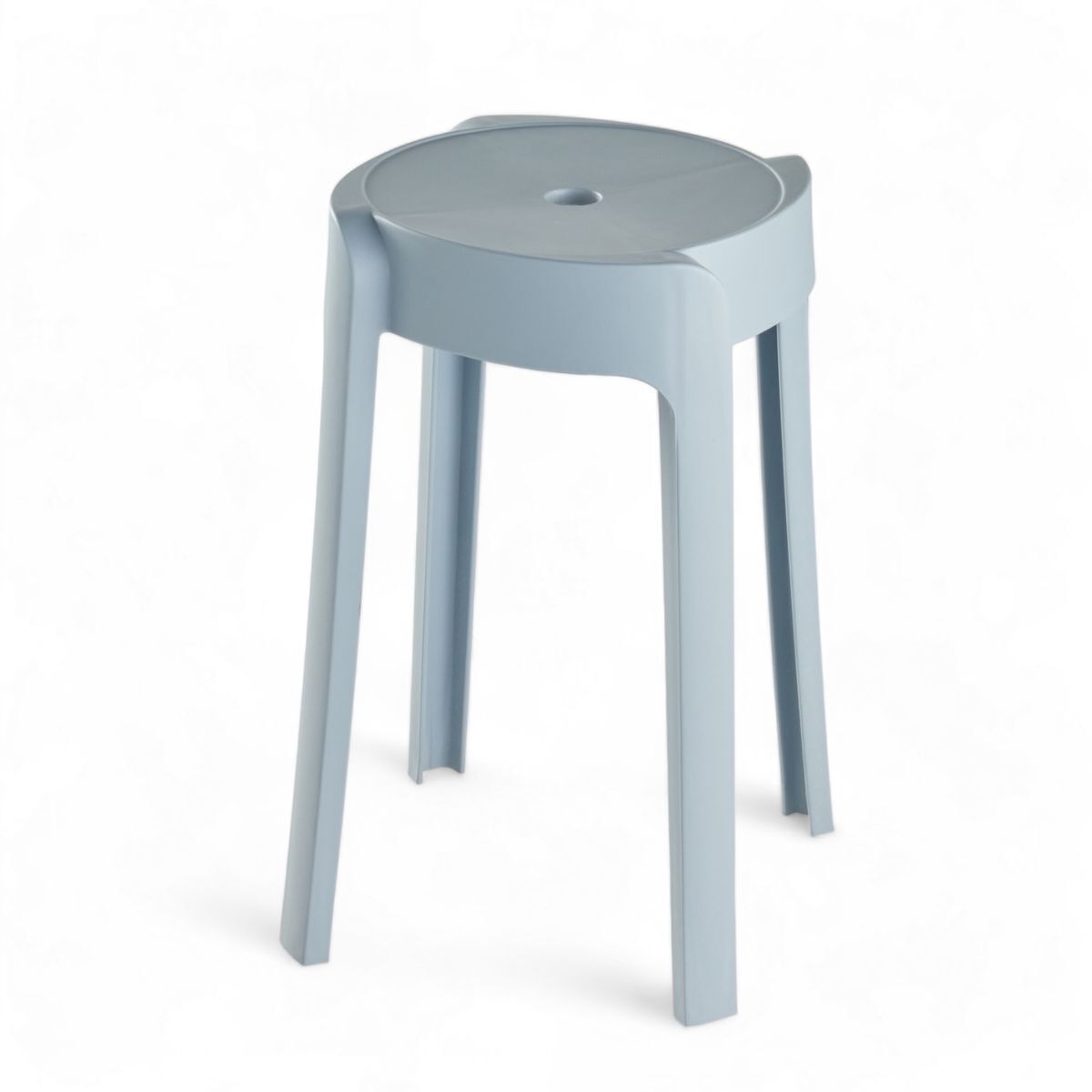 Taburete apilable azul 45cm plástico