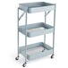 Carrito de METAL 3 estantes con ruedas 77x45x30cm Carrito de METAL 3 estantes con ruedas 77x45x30cm Azul
