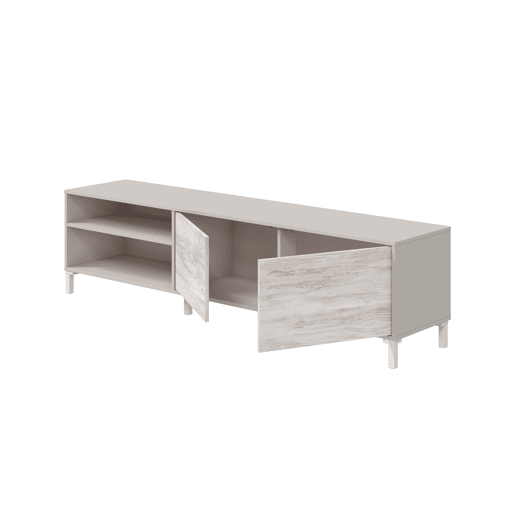 Móvel de TV VANYA 180cm bege e branco Móvel de TV VANYA 180cm bege e branco