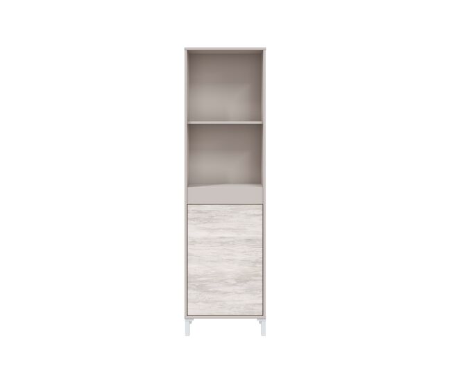 Vitrina alta beige y blanco vanya