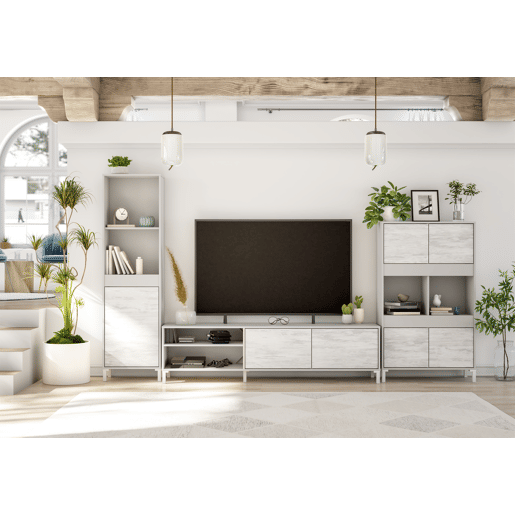 Vitrine 4 portas VANYA bege e branco Vitrine 4 portas VANYA bege e branco