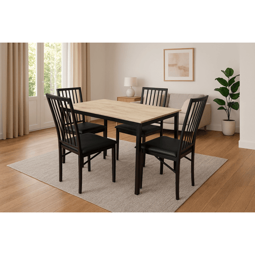 Conjunto de mesa fixa com 4 cadeiras DIEGO