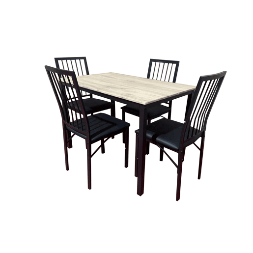 Conjunto de mesa fixa com 4 cadeiras DIEGO