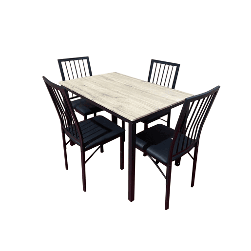 Conjunto de mesa fixa com 4 cadeiras DIEGO