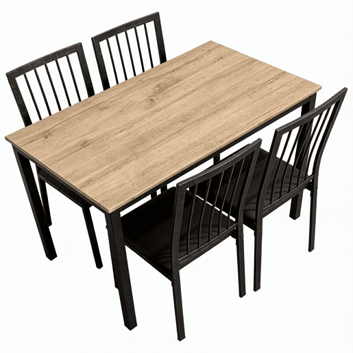 Conjunto de mesa fixa com 4 cadeiras DIEGO