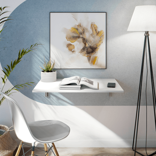 Mesa de parede rebatível ARIET 78x50cm branco