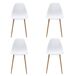 Pack de 4 sillas de cocina ADA Pack de 4 sillas de cocina ADA Blanco
