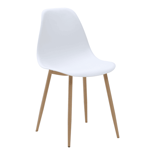 Conjunto de 4 cadeiras de cozinha ADA cor branco