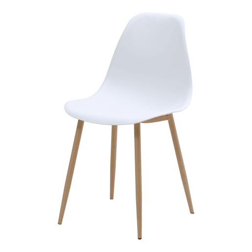 Conjunto de 4 cadeiras de cozinha ADA cor branco