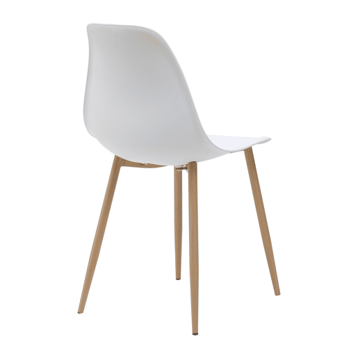 Conjunto de 4 cadeiras de cozinha ADA cor branco