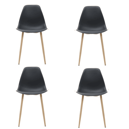 Conjunto de 4 cadeiras de cozinha ADA cor preto Conjunto de 4 cadeiras de cozinha ADA cor preto