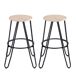 Pack de 2 taburetes fijos LARS madera y negro Pack de 2 taburetes fijos LARS madera y negro Madera