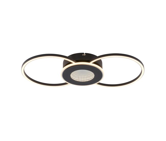 Plafón erato led 20w 57cm color negro marca conforama - conforama