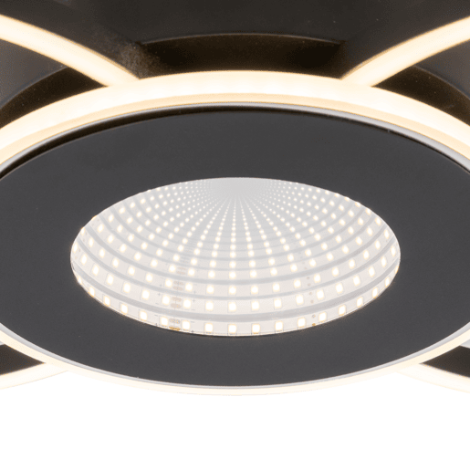 Plafon ERATO LED 20W 57cm cor preto marca CONFORAMA