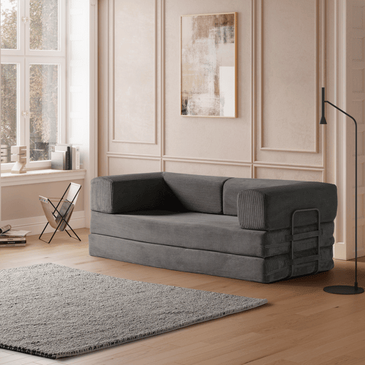 Sofá cama 3 lugares TETRIS cor antracite