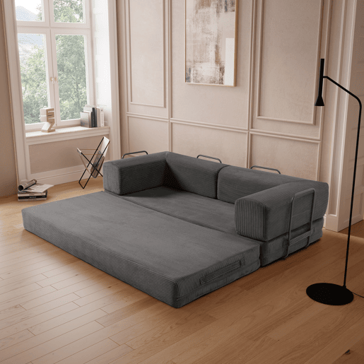 Sofá cama 3 lugares TETRIS cor antracite