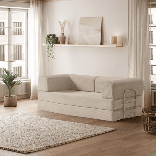 Sofá cama 3 lugares TETRIS cor bege