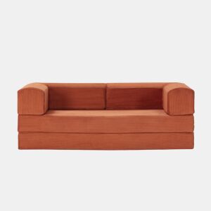 Sofá cama 3 lugares TETRIS cor terracota