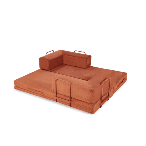 Sofá cama 3 lugares TETRIS cor terracota