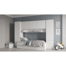 Ponte cama de rodízio BROOKLYN 90x200cm cor branco