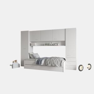 Ponte cama de rodízio BROOKLYN 90x200cm cor branco