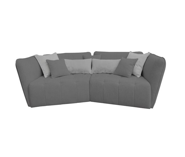 Sofá 3 plazas sophie color gris oscuro y gris claro