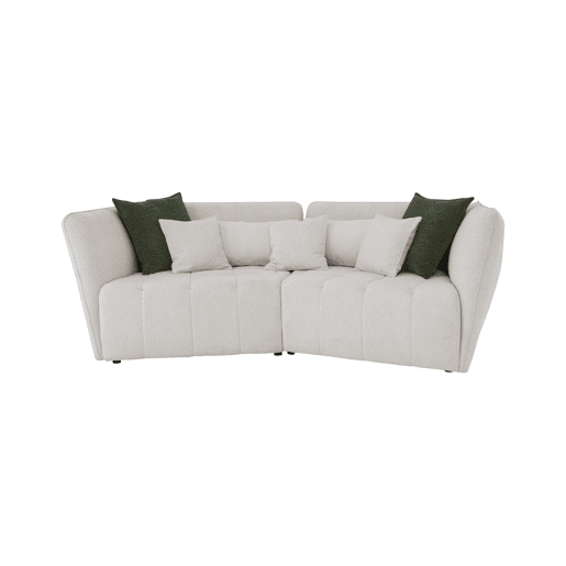 Sofá de 3 lugares SOPHIE cor branco e verde Sofá de 3 lugares SOPHIE cor branco e verde