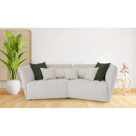 Sofá de 3 lugares SOPHIE cor branco e verde Sofá de 3 lugares SOPHIE cor branco e verde