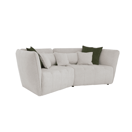 Sofá de 3 lugares SOPHIE cor branco e verde Sofá de 3 lugares SOPHIE cor branco e verde