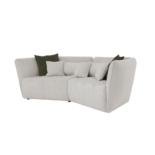 Sofá de 3 lugares SOPHIE cor branco e verde Sofá de 3 lugares SOPHIE cor branco e verde