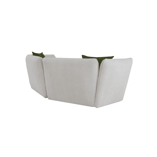Sofá de 3 lugares SOPHIE cor branco e verde Sofá de 3 lugares SOPHIE cor branco e verde